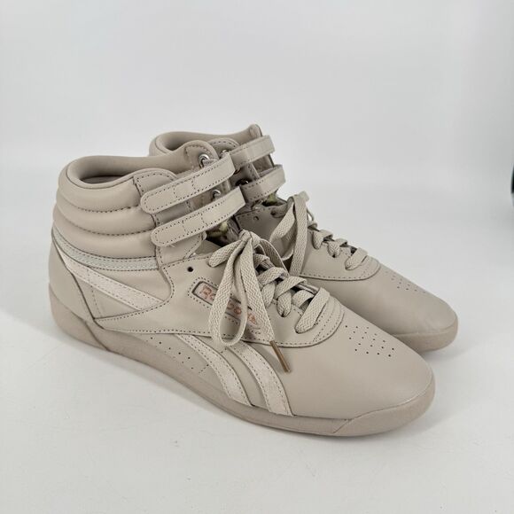 Reebok Freestyle Hi “The 54-11” Women’s High Top Sneakers Beige Size 9 - Picture 2 of 11